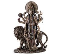 11-inch Durga Hindú Divina Madre diosa Bronce Real polvo fundido Estatua Figura decorativa