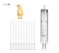 11 jeringas con manguera, jeringas de 10 ml, accesorios para palomas, alimentación para pájaros jóvenes, alimentador de mano, herramienta de alimentación para pájaros y loros, alimento, leche