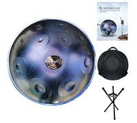 11 notas D menor tambor de acero Handpan - Galaxy Design, rendimiento profesional Instrumento de percusión grande de 22 pulgadas con bolsa blanda, soporte Handpan