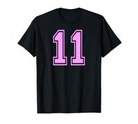 11 Número Once Deportes Varsity College Girl Matching Camiseta gráfica económica