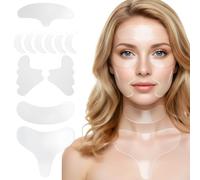 11 Parches Antiarrugas Reutilizables para el Cuello, Frente, Cara, Ojos y Boca, Adhesivos de Silicona para Suavizar e Hidratar la Piel