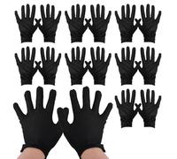 11 Pares 11 x 20 cm Guantes Negros Algodon para Mujeres, Guantes Trabajo Seguridad para Mujeres Dermatitis, Desfile, Manos Secas, Antiestáticos, Hidratantes, Inspección de Joyas ,Protección Solar UV