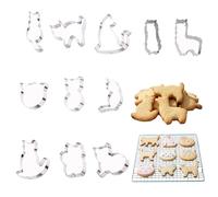 11 pcs Cortador Galletas de Gato de Acero Inoxidable Cookie Cutter con Forma de Linda Alpaca Moldes Galletas Infantiles con Forma de Animales Accesorios Hornear para Decoración de Pastelería Fondant