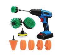 11 PCS Drill Brush Car Polishing Pads Clean Detailing Kit with Extend Attachment for Cleaning Car Interior, Boat, Bathroom,Wheels