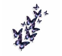 11 pegatinas de vinilo de mariposa violeta medianoche, marcas de cobertura, multiusos, ideal para teléfono, tazas, azulejos, inodoro, coche, laptop, vidrio, calcomanía de pared no transparente