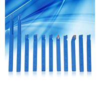 11 piezas 8 * 8 mm azul CNC herramientas de torno de metal carburo con punta de soldadura de fresado de corte y torneado conjunto de herramientas para tornos ordinarios Tornos automáticos