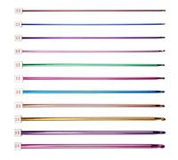 11 Piezas Agujas de Ganchillo, Kit Conjunto de Ganchillo, Agujas de Ganchillo Multicolor, Ganchillos Crochet Ergonomicos, 2 mm-8 mm, Adecuado para Tejedores, Principiantes y Profesionales