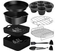 11 piezas Airfryer Accesorios Silicona Freidora de Aire Caliente para Cosori Turbo Tower Pro Smart 10,8L Double Stack, accesorio para freidora de aire caliente Cosori Turbo Tower 10,8 litros Freidora
