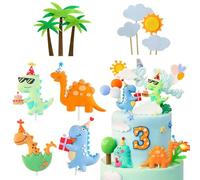 11 piezas de decoración de pastel de dinosaurio, decoración para tartas, dinosaurios, temáticas de dinosaurios, decoración para cumpleaños, eventos, fiestas, animales, temática, decoración de fiestas,