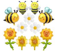 11 Piezas Globos Abeja Cumpleaños Decoración, Globos de Abeja, Margarita y Girasol, Flor, Decoracion de Aluminio, Globos de Abeja Fiesta, para fiesta Abeja Temática Cumpleaños
