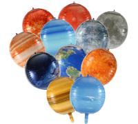 11 Piezas Globos Espaciales, 56cm Grandes 4D Globos con Forma de Globo con Mapa del Mundo Inflables Globos con Temática Espacial para Niños Fiestas de Cumpleaños Baby Shower Decoraciones