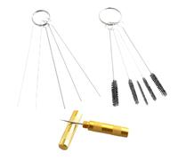 11 Piezas Kit de Limpieza para Aerógrafo,Limpiador de Aerógrafo con 5 Cepillos de Limpieza,5 Púas de Limpieza,1 Aguja de Lavado de Acero Inoxidable,Herramienta de Reparación de Limpieza para Aerógrafo