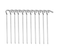 11 Piezas Piquetes de la Tienda, piquetas Camping Suelo Duro, 18cm Gancho de la Tienda Camping Sardinas de Fijación Piso de Aleación de Aluminio para Camping y al Aire Libre Picnic Pesca Jardinería