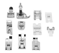 11 Piezas Prensatelas Accesorios para Máquina de Coser, Juego de Prensatelas para Máquina de Coser Máquina de Coser Doméstica para Dobladillo Cremallera Botones o Satén