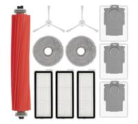 (11 Piezas) QRevo S Repuestos Compatibles con Roborock Qrevo S, Qrevo Pro, Qrevo MaxV, QRevo Plus, 1 Cepillo Giratorio, 2 Cepillos Laterales Blancos, 3 Bolsas Para el Polvo, 3 Filtros HEPA, 2 Mopas