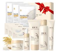 11 Piezas Rice Skincare Kit, Kit Skincare Facial Mujer Completo, Skin Care Set, Pack Regalo Mujer, Regalos para Mama, Regalo Madre, Hidrata y Nutre, Reduce las Líneas de Expresión