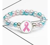 (11) Pulseras de concientización sobre el cáncer de mama con material de dibujos animados mixtos para niños, recuerdo