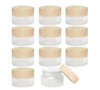 11 tarros de cristal mate, 20 ml, botes de crema para rellenar, vacíos de vidrio mate, recipiente para cosméticos de viaje, bálsamo labial, lociones, cremas
