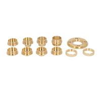 11 Unids/Set Guía de Enrutador Plantilla de Latón Kit de Guías de Enrutador con Adaptador de Tuerca de Seguridad Accesorio de Enrutador