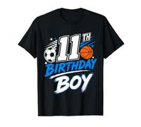 11 Year Old Boy Sports Celebration Design Camiseta gráfica económica