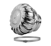 110/150/200 mm Unpowered Stainless Steel Wind Ball, Ventilation & Smoke Exhaust Device for Pipes and Chimneys, Industrial Air Vent(110 mm)