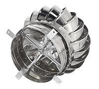 110 160 200 350mm Extractor de Humo, Sombrero de Chimenea de Acero Inoxidable 201, Sombrero Eolico Giratorio para Casas Fábrica ático Tapa de Chimenea para una ventilación Mejorada(350mm/13.8in)