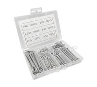 110/180/230/550 Uds Pasador De Chaveta Horquilla R Clips Kit Surtido Pasadores Enganche Acero Resorte Conjunto For Automóviles Camiones Cortadoras Para AutomóViles(110pcs)