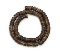 110/300 piezas de cuentas de madera de cáscara de coco redondas, cuentas de madera de colores, cuentas sueltas para hacer joyas, collares, pulseras, accesorios, café oscuro, 10 mm, aproximadamente 3
