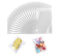 110 bolsas pequeñas de celofán, bolsas de celofán transparentes resellables, pequeñas bolsas autoadhesivas para dulces, joyas, regalos y horquillas (6 x 10 cm/2,4 x 3,9 pulgadas)