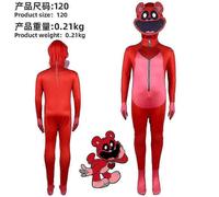 (110-Oso Rojo) Disfraz de Poppy Playtime para cosplay, adorable personaje de videojuego.