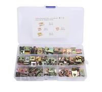 110 PCS Car U Nut Clips, 4 Sizes Manganese U Nut Clamp Assortment for Cars Motorcycles Bumper Dashboard Door Panel Interior Trim