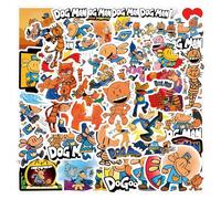 110 pegatinas de perro hombre, divertidas pegatinas de dibujos animados, pegatinas de vinilo resistentes al agua para laptop, equipaje, monopatín, adolescentes y adultos