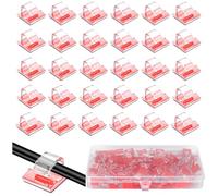 110 Pièces transparente Clips de Câble Auto-adhésifs, Câble Management, Gestion Clips Support Organisateurs de Câble, pour PC, TV, Ordinateur Portable, Câble Ethernet, Maison, Bureau