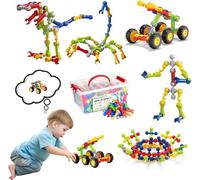 110 Piezas Bloques de Construcción, Juguetes Educativos, para niños de 4, 5, 6, 7, 8, 9, 10, 11, 12 años, niños y niñas, proyectos de juguetes infantiles creativos y educativos