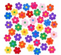 110 piezas de flores de fieltro para manualidades, adornos de flores de tela de 1.1 pulgadas, kits de apliques de fieltro de varios colores, pequeñas flores para manualidades para decoración de ropa
