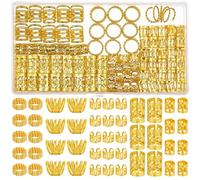 110 piezas de joyería dorada para el cabello