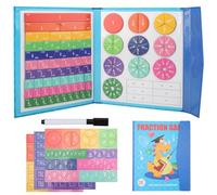110 Piezas Juego de fracción de Azulejos y círculos magnéticos-conteo y Juguetes de matemáticas-Recursos Educativos para Aula, Kit Educativo