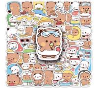 110 Piezas Pegatinas de Panda Bubu Dudu, Pegatinas de Patrón de Animales, Dudu Bubu Decoración Pegatina, resistentes al agua, Decoración para ordenador portátil, monopatín, scrapbook, botella