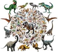 110 Uds pegatina de dinosaurio jurásico para niños, vinilo impermeable, pegatina de dinosaurio para niños, niñas, adolescentes, botella de agua, álbum de recortes, portátil, monopatín, computadora (CK