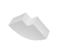 110 x 55 mm / 11 x 5,5 cm codo de conducto rectangular horizontal para conexión de tuberías. Ángulo de 90º. Sistema de ventilación, calefacción, refrigeración. Elemento de ventilación para espacios