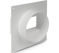 110 x 55 mm, rectangular hasta 100 mm, conector redondo con brida de pared, canal plano para tubo redondo, aire acondicionado, ventilación, calefacción, refrigeración