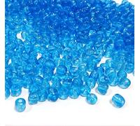 1100 cuentas de cristal de 4 mm, 6/0, abalorios, transparentes, pequeñas cuentas para niños, colores a elegir (aguamarina transparente)