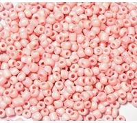 1100 cuentas de cristal de 4 mm, 6/0, abalorios, transparentes, pequeñas cuentas para niños, colores a elegir (rosa opaco)