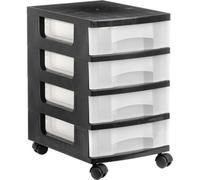 1104R CS TL cajonera para oficina Negro Plástico