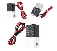 110V 220V Solenoid Valve 1/4" 1/8" 2 Way Normally Closed Direct-acting Pneumatic Valves For Water Air Gas Hot(1/8",110V)