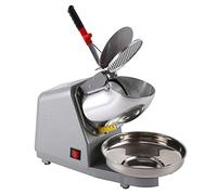 110V Electric Ice Shaver Crusher,320W 2200 Rpm Snow Cone Maker Machine, Shaved Ice Machine With Ice Plate & Additional Blade For Home And Commercial Use,Silver, LJJY-KK
