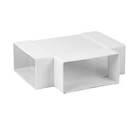 110x55mm Conector en T - Adaptador Canal Plano - Conducto Plástico Rectangular