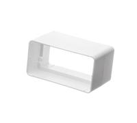 110x55mm Conector para Conductos - Junta Rectangular para Sistemas de Ventilación de Canal Plano - PVC