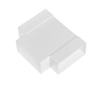 110x55mm Pieza en T - Conector para Conductos - Junta Rectangular para Sistemas de Ventilación de Canal Plano - PVC