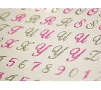 111 pegatinas - Alfabeto y números - Rosa y gris
